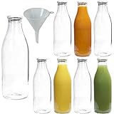 8 leere Weithals-Glasflaschen für 1,0l,...