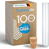 Tuuters 100x Glas Reagenzgläser mit Korken,...