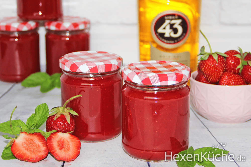 ♥ Erdbeer - Vanille Marmelade mit Likör 43 ♥ aus dem Thermomix