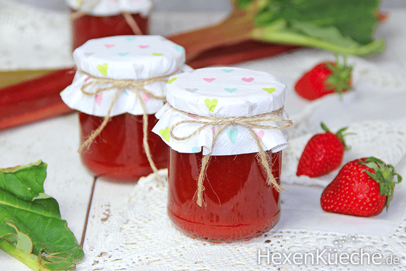 ♥ Erdbeer-Rhabarber Marmelade ♥ Leckeres Rezept aus dem Thermomix