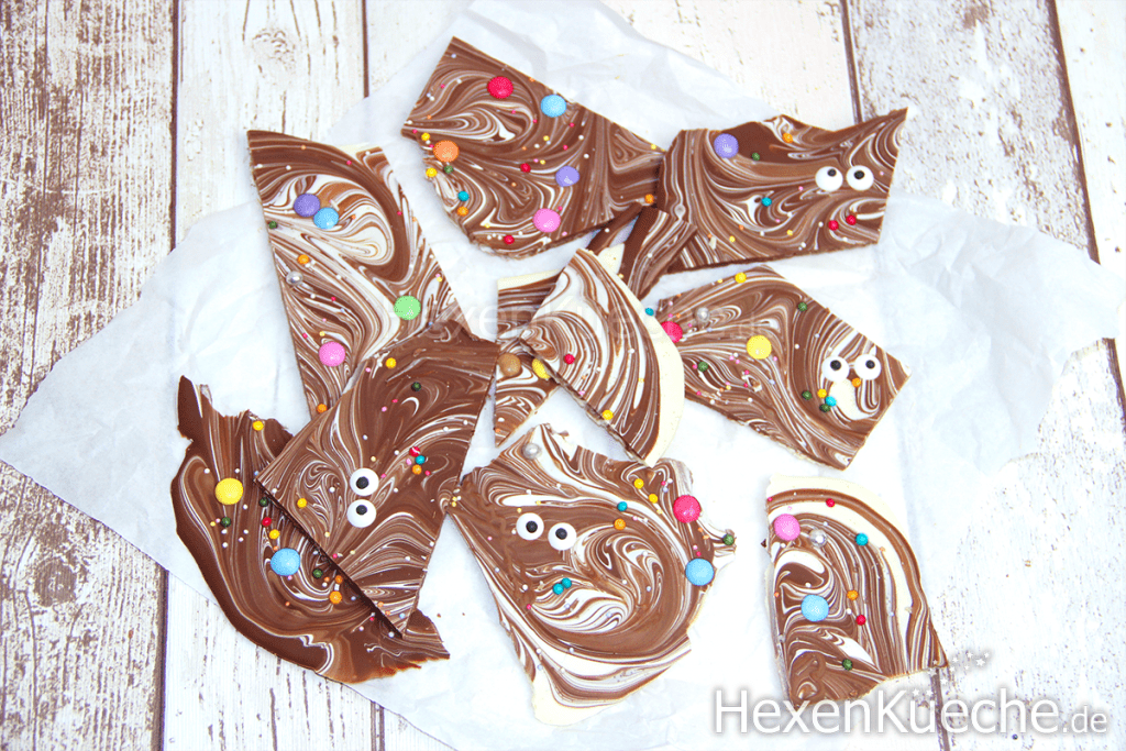 Bruchschokolade mit Goldglitter – Hexenküche.de