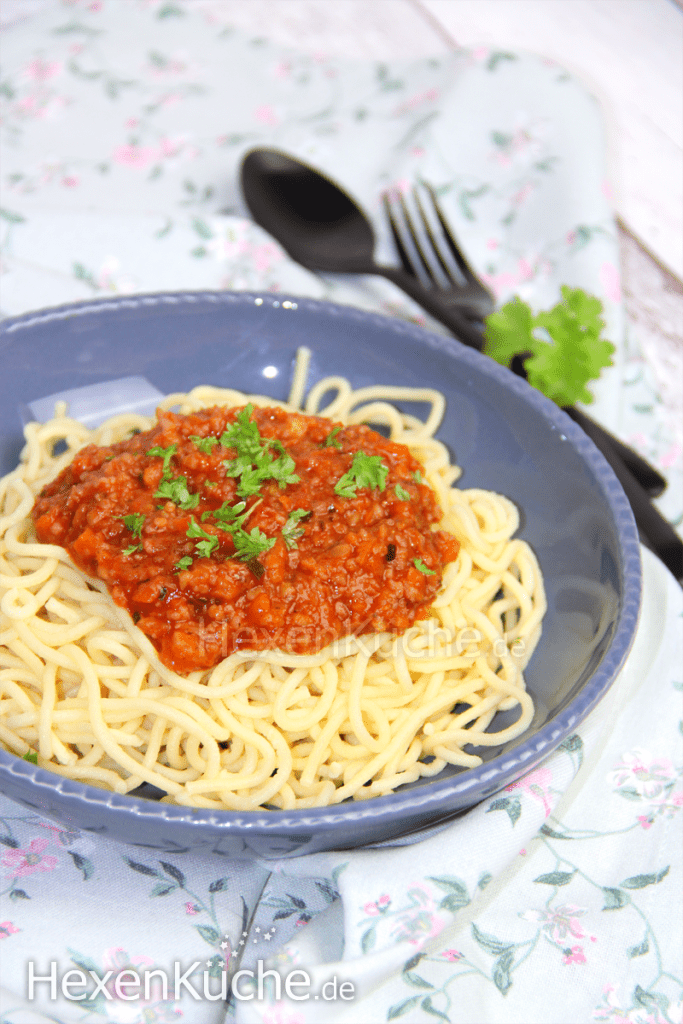 Grünkern Bolognese mit Spagetti | Thermomix Rezept