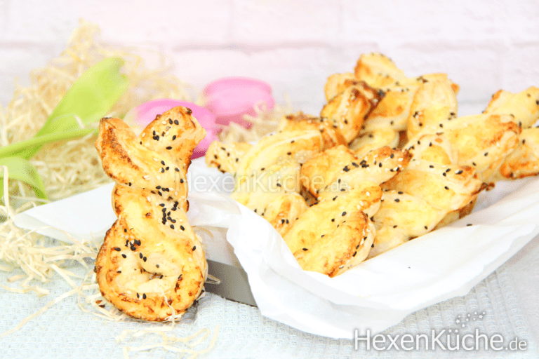 Herzhafte Blätterteig-Hasen mit Käse – Hexenküche.de